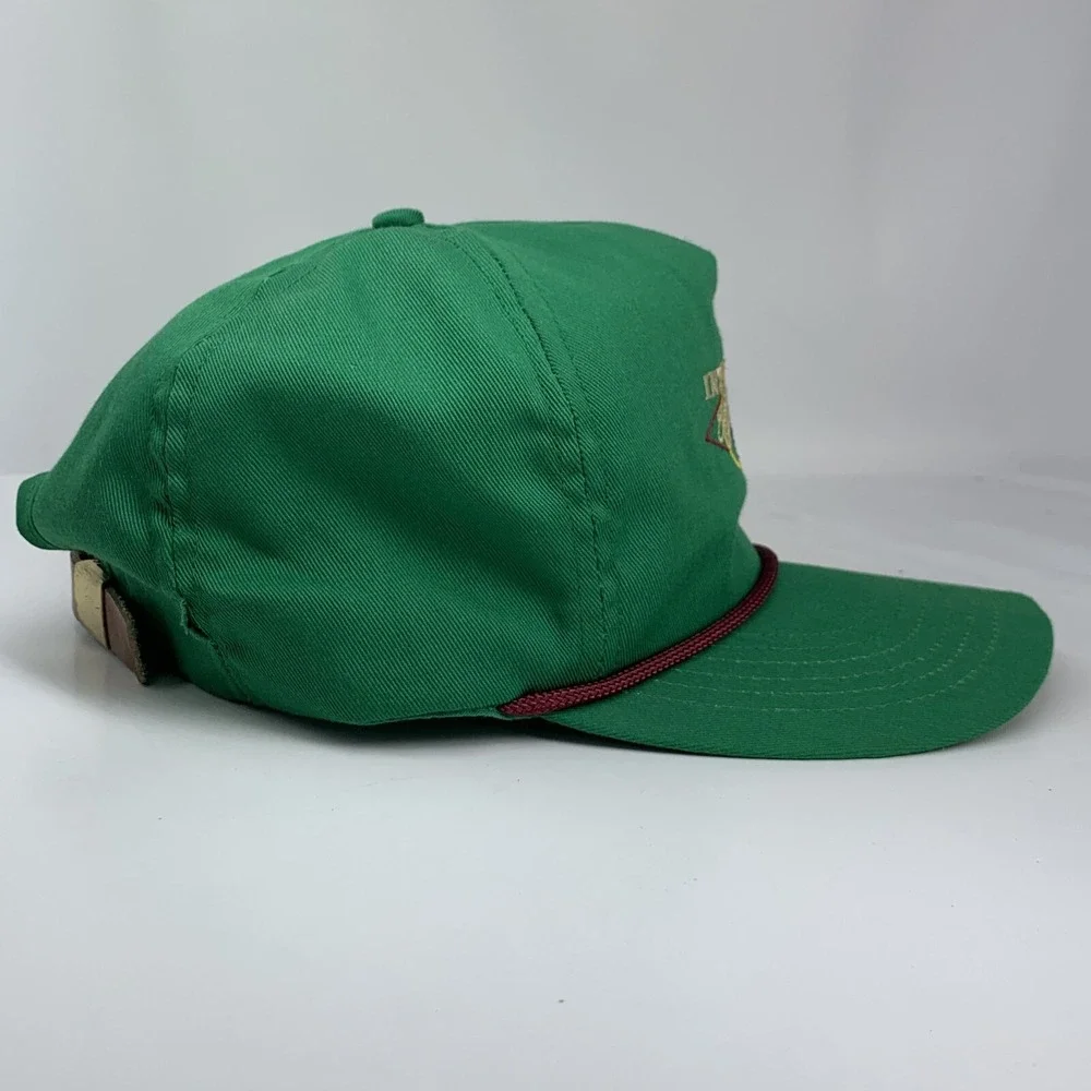 Vintage Interurban Eating House Hat Green Adjustable Strapback Cap Rope Made USA